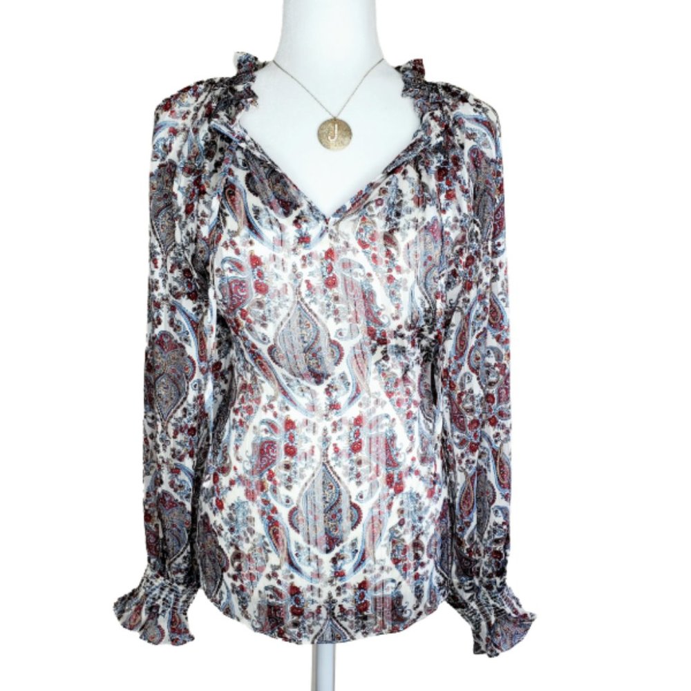 Sheer H& M Paisley Top | Flowy Boho | Size 14